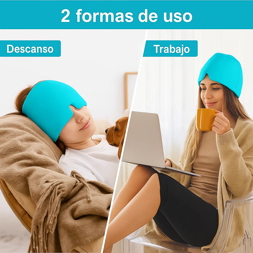 GORRO DE GEL TÉRMICO - ALIVIO PARA MIGRAÑAS Y ESTRES