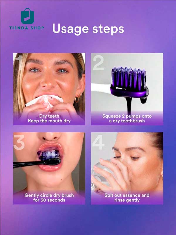 Crema dental blanqueadora morada