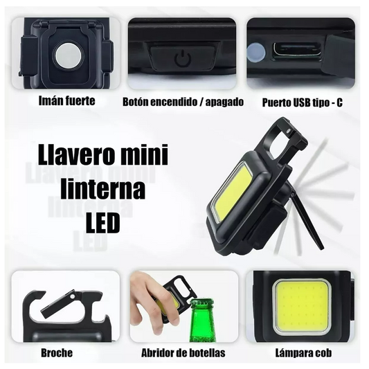 llavero mini linterna