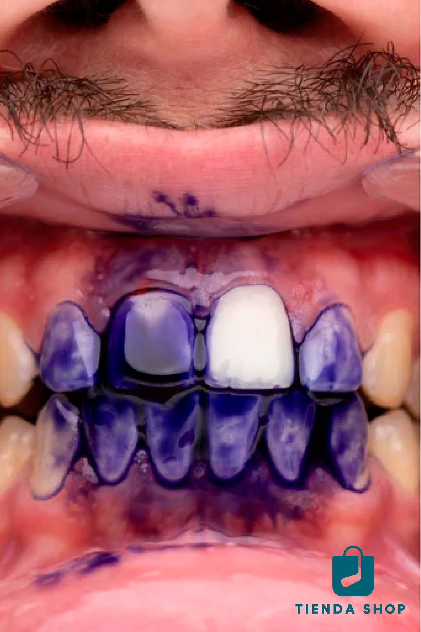 Crema dental blanqueadora morada
