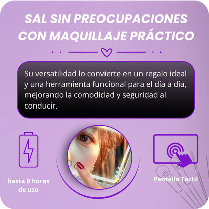 Espejo de maquillaje Con Luz Para Auto