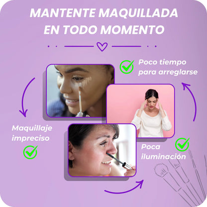 Espejo de maquillaje Con Luz Para Auto