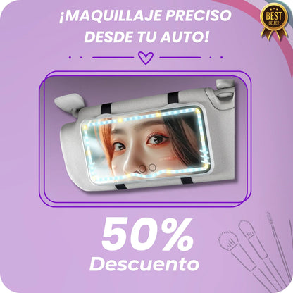 Espejo de maquillaje Con Luz Para Auto