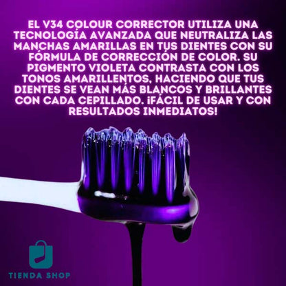 Crema dental blanqueadora morada
